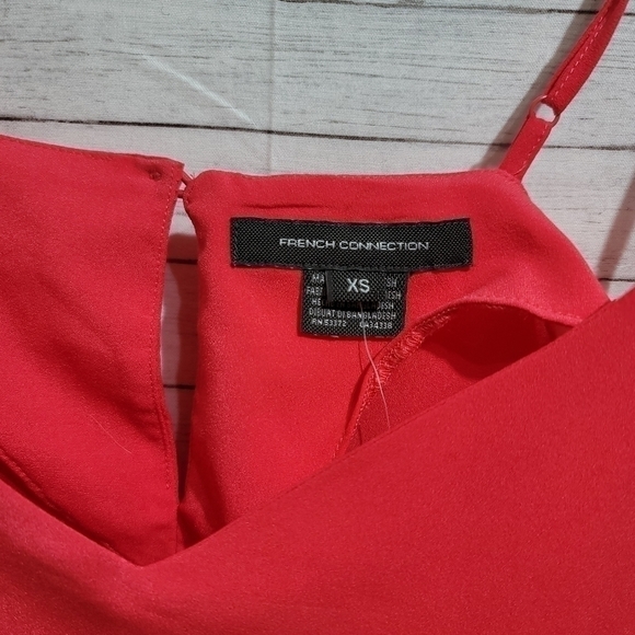 FRENCH CONNECTION PEPLUM RUFFLE TANK TOP IN AZALEA SZ XS - Picture 4 of 9